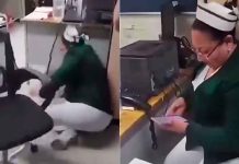 #VIDEO // Jefa de enfermeras del IMSS Puebla en aparente estado inconveniente