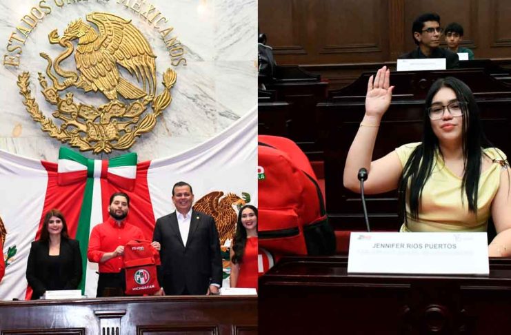 Lázaro Cárdenas alza la voz en el Congreso de Michoacán durante el parlamento juvenil revolucionario 2026