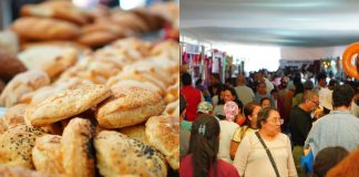 Con pan de muerto, café y chocolate michoacano, continúa la Feria del Pan Tradicional en San Francisco Variedad de pan de muerto y piezas tradicionales exhibidas durante el cierre de la Feria del Pan en la Plaza Valladolid de Morelia.