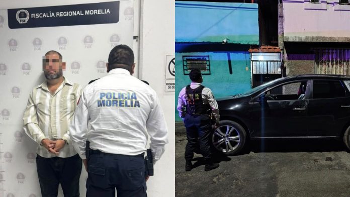 Policía Morelia detiene a hombre por presunto intento de robo a notaría pública Patrulla de la Policía Morelia durante el operativo tras el reporte de intento de robo a una Notaría Pública en la colonia Vista Bella.