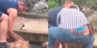 #VIDEO // Rescatan a niña arrastrada por la corriente hacia una alcantarilla en El Salvador