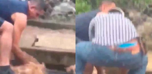 #VIDEO // Rescatan a niña arrastrada por la corriente hacia una alcantarilla en El Salvador
