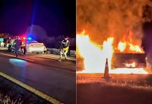 Se incendia vehículo por aparente falla mecánica en la autopista México – Guadalajara
