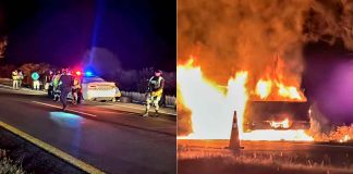 Se incendia vehículo por aparente falla mecánica en la autopista México – Guadalajara