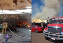 Se registra incendio en corralón, al oriente de Uruapan