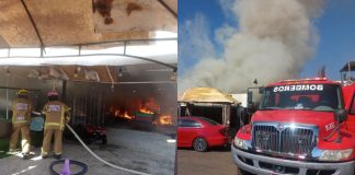 Se registra incendio en corralón, al oriente de Uruapan