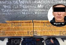 Monterrey: Procesan a pasajero con 94.5 litros de sustancia ilícita en botellas Agentes federales aseguran cajas con 189 botellas de cocaína líquida en el área de rayos X del Aeropuerto de Monterrey.