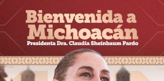 Alexis Velázquez da la bienvenida a Claudia Sheinbaum en Michoacán