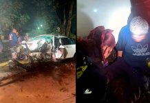 Auto choca contra árbol en el Libramiento Poniente de Morelia; hay un lesionado Automóvil destrozado de la parte frontal tras chocar contra un árbol sobre el camellón central del Libramiento Poniente de Morelia, Michoacán.