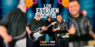 Los Estruendosos pondrán ritmo a la Noche de Muertos en Zamora Cartel promocional del concierto de la banda de rock Los Estruendosos por la Noche de Muertos en Zamora, Michoacán.