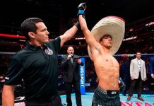 Cristian “Púas” Pérez noquea en 27 segundos y reta a Alfredo Adame El peleador mexicano Cristian Pérez celebra su primera victoria por nocaut tras debutar en la UFC frente al canadiense Kyle Nelson.