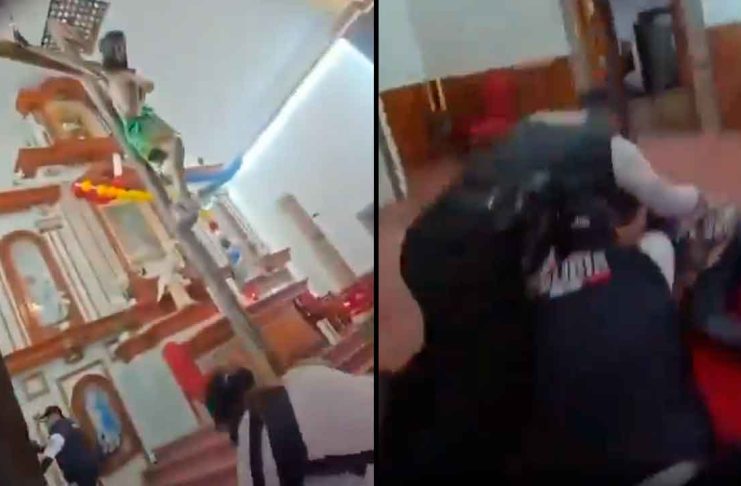 #VIDEO // Detienen a hombre armado tras amenazar a personal en iglesia de Zinacantepec