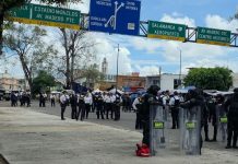 Frena cerco policial marcha del FNLS hacia el Centro Histórico de Morelia