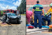 Padres e hijo resultan heridos tras accidente automovilístico en la Morelia-Pátzcuaro