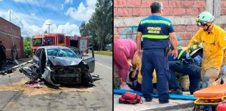 Padres e hijo resultan heridos tras accidente automovilístico en la Morelia-Pátzcuaro