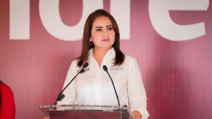 Gladyz Butanda Macías, aspirante a la Coordinación en Defensa de la Transformación y la Soberanía Nacional en Morelia.