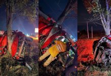 Conductor de camioneta muere tras chocar contra árbol en la Morelia-Pátzcuaro