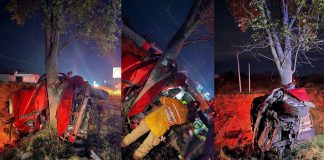 Conductor de camioneta muere tras chocar contra árbol en la Morelia-Pátzcuaro