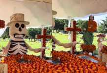 Decoración de Día de Muertos en tumba de “El Mencho” desata críticas