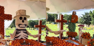 Decoración de Día de Muertos en tumba de “El Mencho” desata críticas
