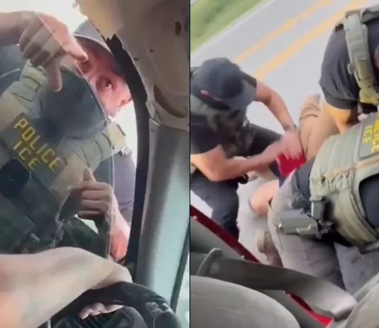 ICE confunde a ciudadano con indocumentado en Texas, lo golpean y terminan pidiéndole perdón Momento en que agentes de ICE someten contra el pavimento al ciudadano estadounidense José Reyes en Donna, Texas.