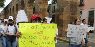 Megamarcha del IMSS en Morelia: trabajadores exigen salario justo y pensiones dignas