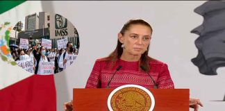 Sheinbaum rechaza crisis en el sistema de salud pese a protestas de trabajadores del IMSS