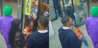 #VIDEO // Ni Chucky se salva: pareja se roba al muñeco de una tienda en Puebla