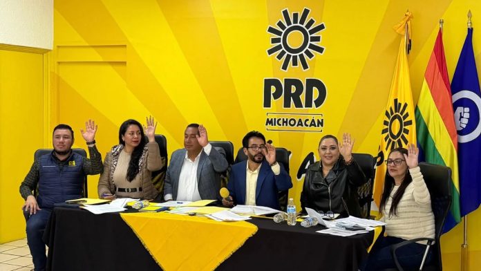Asamblea Estatal del PRD Michoacán donde se aprobó el Órgano Técnico Electoral rumbo a las elecciones de 2027.