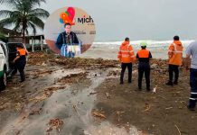 Sectur evalúa daños en la costa de Michoacán tras el paso de los huracanes Polo, Simon y Rachel