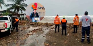 Sectur evalúa daños en la costa de Michoacán tras el paso de los huracanes Polo, Simon y Rachel