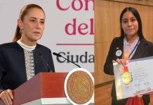 #VIDEO // Sheinbaum reconoce a estudiante mexicana que ganó oro en Indonesia con un extintor acústico